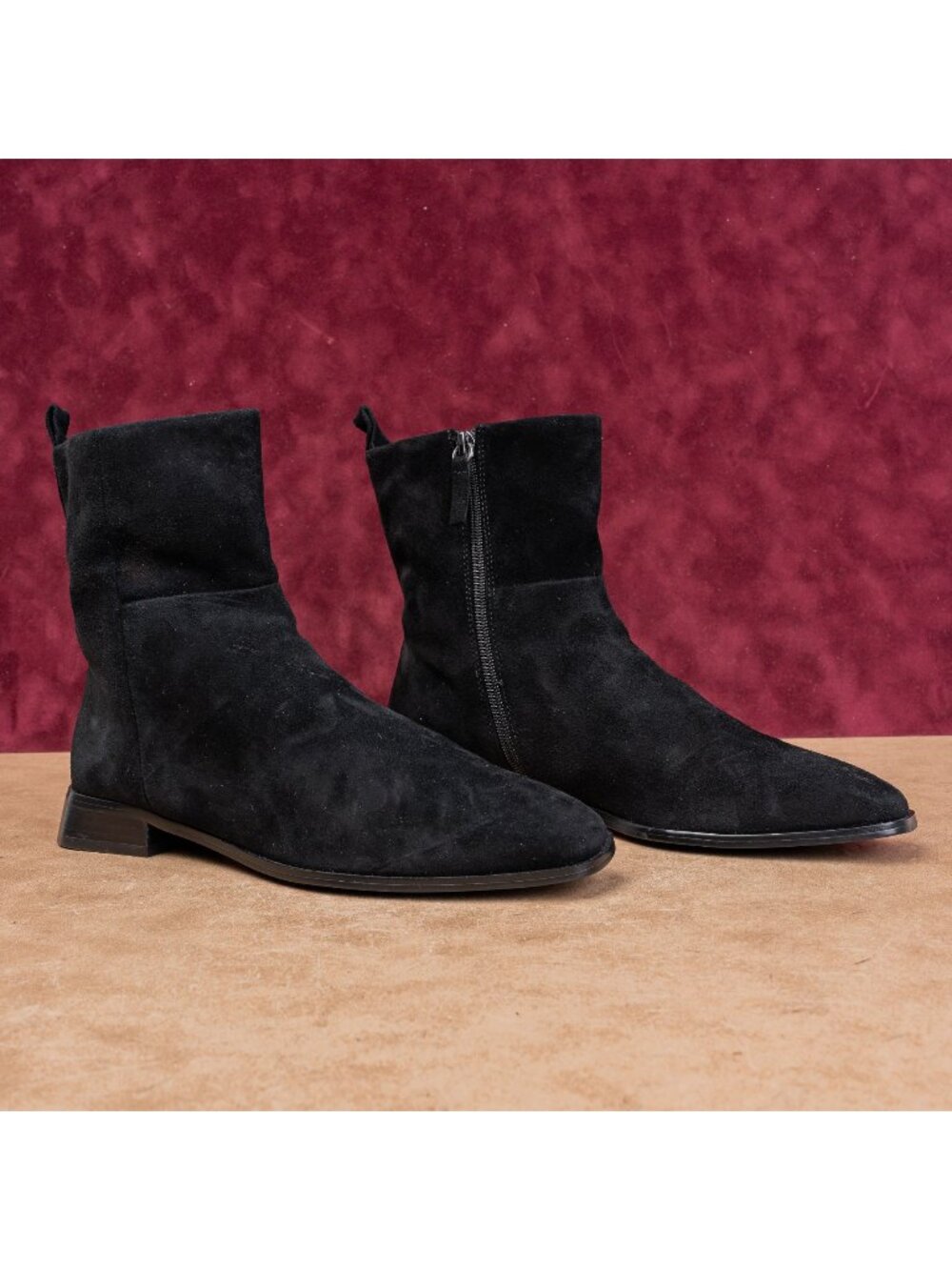 Who What Wear Women Raya Black Suede Dress Office Ankle Boots 8US